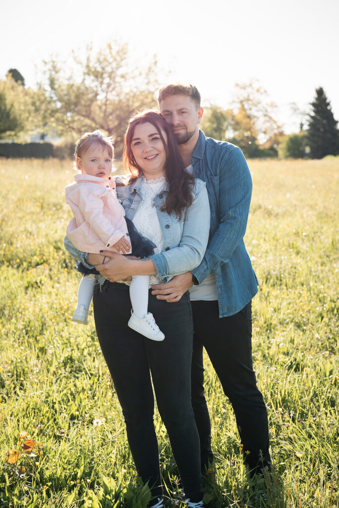 Familienportrait in der Sonne